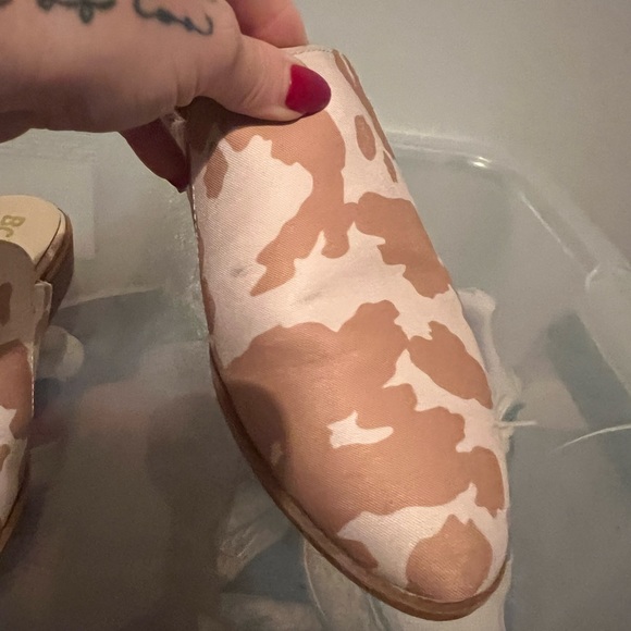 Cow Print Mules - Picture 6 of 9